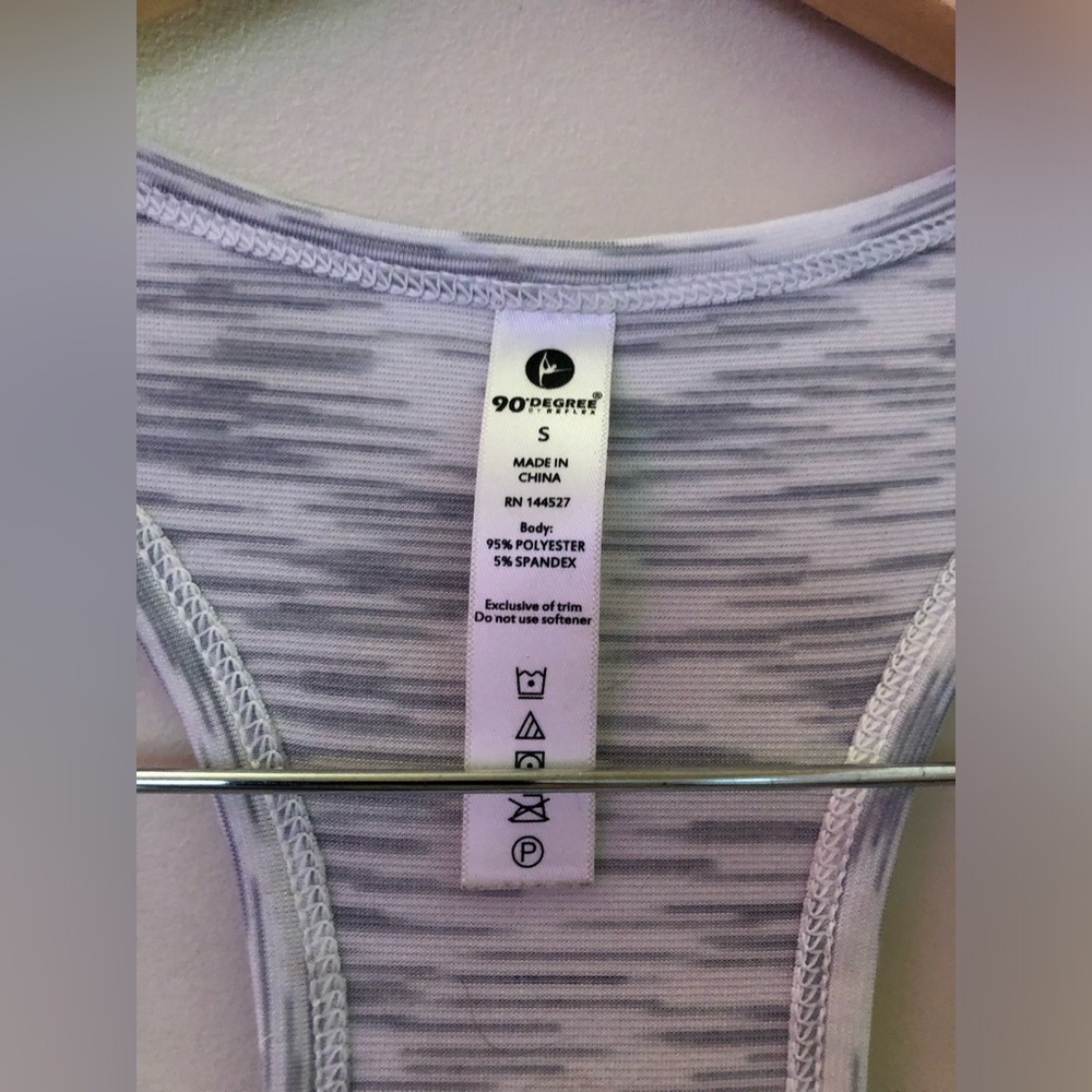 π 90 Degree | White/Grey Tank Top - Picture 3 of 3